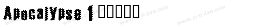 Apocalypse 1字体转换
